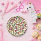 Floral en wijnstokken in Valencia Papieren Bordje (Feest)