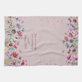 Floral Encourageant serviette de cuisine (Horizontal)