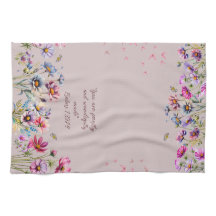 Floral Encourageant serviette de cuisine