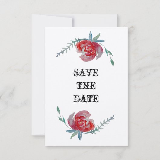 Floral Enregistrer la carte de date (Devant)