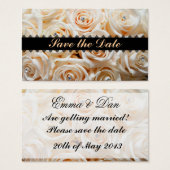 Floral enregistrer la carte de profil de date (Devant & derrière)