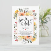 Floral Enregistrer la date Invitation (Debout devant)