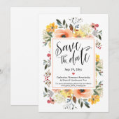 Floral Enregistrer la date Invitation (Devant / Derrière)