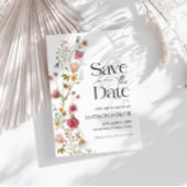 Floral Enregistrer La Date Invitation
