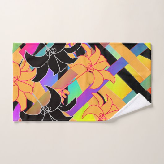  Floral Entrelacé  (Serviette à main)