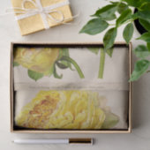 Floral Ephemera Decoupage Gele Rozen Tissuepapier (Geschenk)