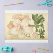 Floral Ephemera Decoupage Roze Witte Rhododendron Tissuepapier (Craft)