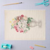 Floral Ephemera Decoupage Roze Witte Vaas Tissuepapier (Craft)