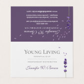 Floral Essential Oils van de lavender Visitekaartjes (Buitenkant ongevouwen)