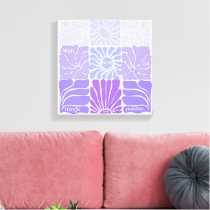 Floral esthetische Christelijke kunst Canvas Afdruk