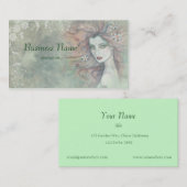 Floral et Carte de visite féminine (Devant / Derrière)