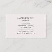 Floral Été Vibrant | Carte de visite (Dos)