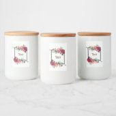 Floral Eten en Drank Etiket Set (Flessen)