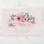 Floral Étiquette personnalisé / Jar pour maman (Étiquettes simples)