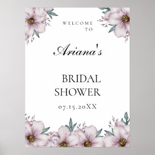 Floral Eucalyptus bruiloft Welkom Sing Poster