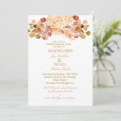 Floral Eucalyptus Elegant Chic Wedding Rehearal Kaart (Staand voorkant)