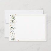 Floral Eucalyptus Greenery Gold Wedding RSVP Kaartje (Achterkant)