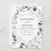 Floral Eucalyptus Greenery Wedding Kaart (Voorkant)