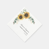 Floral Eucalyptus Sunflower Script 60th Birthday Servet (Hoek)