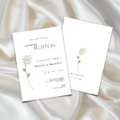 Floral Evening Reception Wedding Invitation