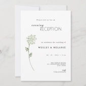 Floral Evening Reception Wedding Invitation (Devant)