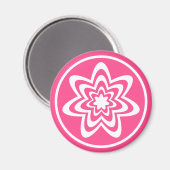 Floral Explosion Magnet, Roze Magneet (Voorkant / Achterkant)