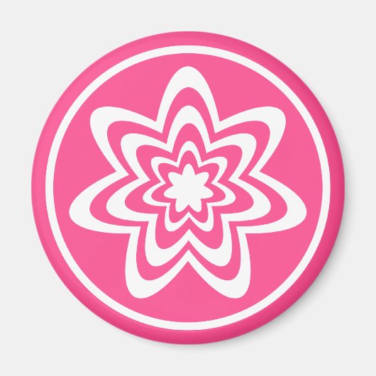 Floral Explosion Magnet, Roze Magneet (Voorkant)