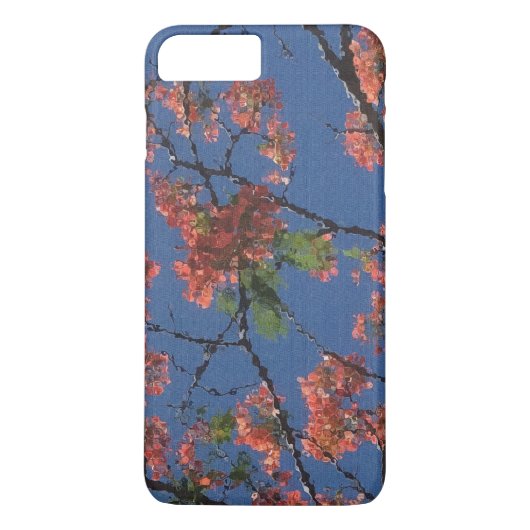 Floral Fabric, blauw Case-Mate iPhone Case (Achterkant)