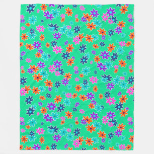 Floral Fabric naadloos patroonkleurig Fleece Deken