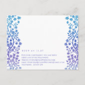 Floral faire-part de mariage et bleu (Dos)
