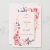 Floral Faire-part de mariage musulman - Mariage is (Devant)