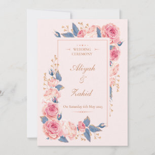 Floral Faire-part de mariage musulman - Mariage is