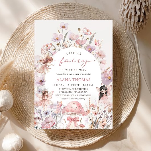 Floral Fairy Baby Shower Invitation