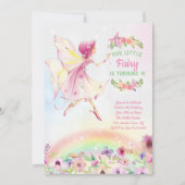 Floral Fairy Birthday Party Kaart (Voorkant)