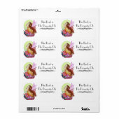 Floral Fairy Book Étiquette (Feuille entière)