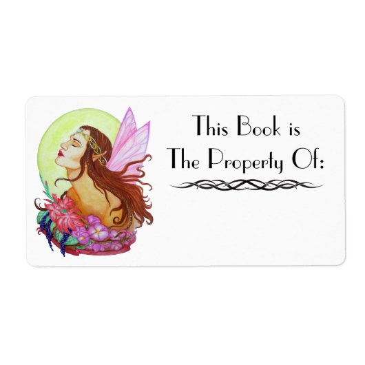 Floral Fairy Book Label (Voorkant)