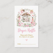 Floral Fairy Enchanted Forest Diaper Raffle Informatiekaartje (Voorkant)