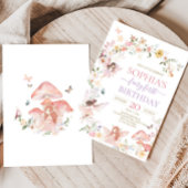 Floral Fairy First Birthday Party Invitation