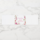 Floral Fairy Premier anniversaire Étiquette de bou (Étiquettes simples)