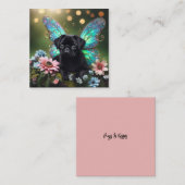 Floral Fairy Pug Behuizing Kaart (Voorkant / Achterkant)