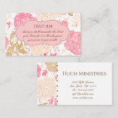 Floral Faith Christelijke scripts Visitekaartje (Voorkant / Achterkant)