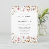 Floral Fall Wedding Kaart (Staand voorkant)
