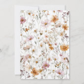 Floral Fall Wedding Kaart (Achterkant)