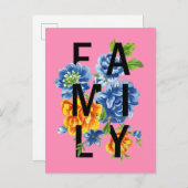 Floral Family Quote Briefkaart (Voorkant / Achterkant)