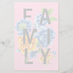 Floral Family Quote Briefpapier