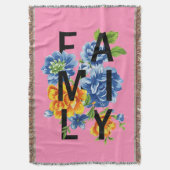Floral Family Quote Deken (Voorkant Verticaal)