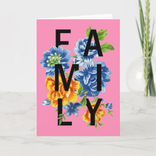 Floral Family Quote Kaart