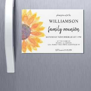 Floral Family Reunion Magnetic Invitation Magnetische Uitnodiging