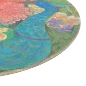 Floral Fantasia: Peacocks in Bloom Snijplank (Hoek)