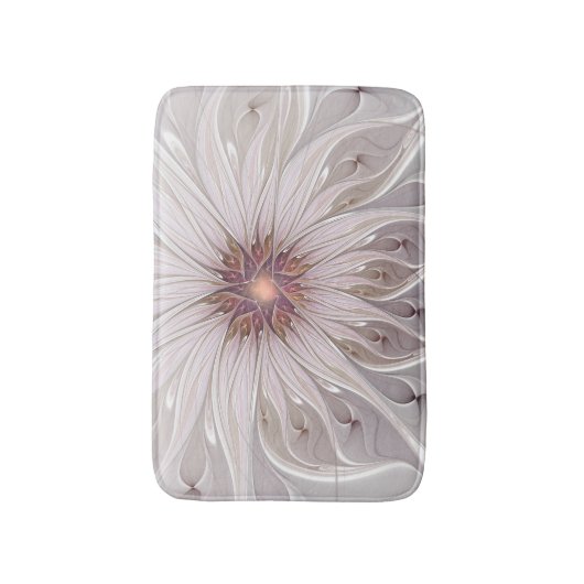 Floral Fantasy, Abstracte moderne deegbloem Badmat (Voorkant Verticaal)
